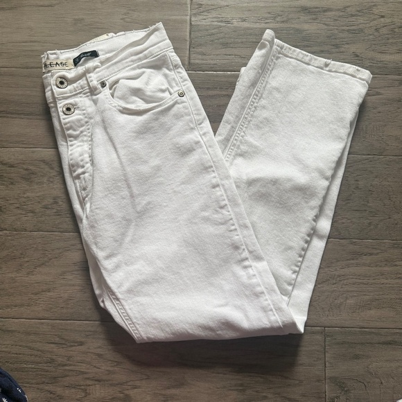 Please Denim Straight Leg Jeans - Size XS - White - Picture 3 of 3